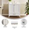 Flash Furniture Haven 30in. Vanity w/Sink, Storage Cabinet w/Gold Hardware, Bottom Drawer, Marble Countertop, Wht FS-BN-4-30-KD-WH-HDGLD-GG - alternate 9