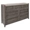 Homeroots 62" Gray Solid Wood Seven Drawer Triple Dresser 524546 - alternate 5