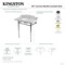 Kingston Brass 36-Inch Carrara Marble Console Sink with Stainless Steel Legs, 8-Inch, 3-Hole KMS36228M81 - alternate 2