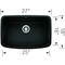 Blanco Valea 27" Single Bowl, Coal Black 442941 - alternate 3