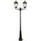Gama Sonic Royal Bulb Solar Lamp Post, GS Solar Light Bulb, Double Lamps, Weathered Bronze 98B302 - alternate 1