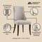 Manhattan Comfort 6-Piece Connie Dining Chair and Arm Chair in Light Grey 6-DC095-LG - alternate 9
