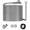 Morvat 1/2" x 3FT Premium Silver Stainless Steel Garden Hose with on/off Valve MOR-SS-HOSE-3-A - alternate 1