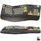 Delton Wireless Ergonomic Mechanical Keyboard with Wrist Pad, Black KB450 - alternate 1