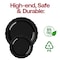 Smarty Had A Party Black Vintage Rim Round Plastic Dinnerware Value Set (120 Dinner Plates + 120 Salad Plates), 240PK 860BVP-CASE - alternate 11