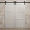 Sartodoors Modern Double Barn Door 64 x 80 inches, Ego 5010 Painted White Oak, 13FT Rail Track Set, Solid Pa EGO5010DB-PWO-64 - alternate 5