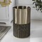 Happimess Asher Modern 4.13-Gallon 2-Tone Faux Wicker/Metal Cylinder Waste Basket, Bronze/Coffee HPM1102A - alternate 1