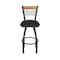 Holland Bar Stool Co Eleanor 30in Swivel Bar Stool with Pewter Finish, Medium Back and Canter Espresso Seat 880 - alternate 7