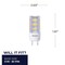 Bulbrite 35-Watt Equivalent T4 Dimmable Bi-Pin (GY8) LED Light Bulb Warm White Light, 2PK 861523 - alternate 6