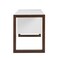 Homeroots 51" White and Brown Writing Desk With Three Drawers 400747 - alternate 8
