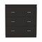 Homeroots 32" Black Three Drawer Dresser 479991 - alternate 1