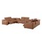 Homeroots Chestnut Italian Leather Power Reclining U Shaped ten Piece Corner Sectional With Console 632584 - alternate 7