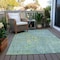 Homeroots 3' X 5' Teal Blue Abstract Washable Indoor Outdoor Area Rug 607890 - alternate 9