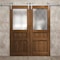Sartodoors Modern Double Barn Door 60 x 96 inches, Ego 5011 Cognac Oak Veneer, 13FT Silver Rail Track Set, S EGO5011DB-S-DKO-6096 - alternate 5