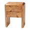 Bali & Pari Nebu Modern and Contemporary Natural Mappa Real Burl Wood Nightstand 249-13928-ZORO - alternate 1
