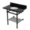 Kingston Brass 36" Black Granite Console Sink with Brass Legs and Shelf, 8-Inch, 3-Hole, Black Granite/Matte Black KVPK36KBB0 - alternate 1