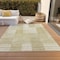 Homeroots 9' X 12' Beige And Ivory Striped Washable Indoor Outdoor Area Rug 581639 - alternate 9