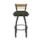Holland Bar Stool Co Revelle 25in Swivel Counter Stool with Pewter Finish, Medium Back and Canter Pine Seat 881 - alternate 11