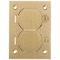 Hubbell Wiring Device-Kellems Floor Sub-Plate, Floor Box Type, 1 Gang, Brass, In-Use Cover Type S3825 - alternate 1