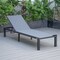 Leisuremod Marlin Patio Chaise Lounge Chair with Black Aluminum Frame, Dark Grey MLBL-77DGR - alternate 10