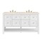 James Martin Vanities Breckenridge 60 in. Double Vanity, Bright White, w/ 3 CM Eternal Marfil Quartz Top 330-V60D-BW-3EMR - alternate 1