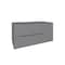 Homeroots 40" Gray Wood Floating Bathroom Vanity With White Sink And Two Drawers 624124 - alternate 1