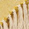Homeroots 50" X 60" Yellow and Ivory Woven Cotton Striped Throw Blanket with Tassels 478663 - alternate 7
