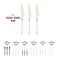 Smarty Had A Party Gold with White Handle Moderno Disposable Plastic Dinner Knives (240 Knives), 240PK 9320-GWK-CASE - alternate 9