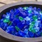 Homeroots Blue And Green Round Reflective Fire Pit Glass 479096 - alternate 5