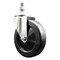 Service Caster 5 Inch 316SS Soft Rubber Wheel Swivel 3/8 Inch Threaded Stem Caster SCC SCC-SS316TS20S514-SRS-381615 - alternate 1