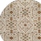 Homeroots 8' Ivory Brown And Red Round Floral Washable Indoor Outdoor Area Rug 604597 - alternate 9