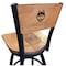Holland Bar Stool Co 36" Blk Wrinkle Connecticut Swivel Bar Stool, Laser Engraved Back L03836BWMedMplAConnUnMedMpl - alternate 6
