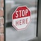 Signmission Stop Here, 4 inch X 4 inch, Vinyl Decal, 2PK OC-D-2PACK-4-233 - alternate 4