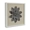 Homeroots 12" X 13" Black And Gold Flower Wood and Metal Wall Decor 489488 - alternate 1