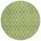 Homeroots 8' Green And Ivory Round Geometric Washable Indoor Outdoor Area Rug 596101 - alternate 8