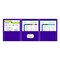 C-Line Products 8-1/2" x 11" Purple Heavyweight 3-Pocket Poly Portfolios, 24EA/BX, 6BX/CT 33949-BX - alternate 5