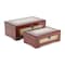 Homeroots Set of Two Brown Wood Box With Lid, 2PK 489384 - alternate 9