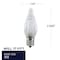 Bulbrite 5-Watt Equivalent C9 Intermediate E17 LED Light Bulb, 2700K, 25PK 862030 - alternate 9