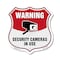 Signmission Video Surveillance Shield Sign Warning S, 18 Inch X 18 Inch, Plastic Sign SHI-P-18-468 - alternate 1