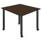 Regency Square Kee Medium Breakroom Table, 42 in W, 42 in L, Neo Walnut TBMC4242NWBK - alternate 1