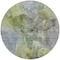 Homeroots 8' Olive Green And Gray Round Abstract Washable Indoor Outdoor Area Rug 581769 - alternate 9