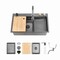 Wrightmaster 29.5" Drop-In Single Bowl Stainless Steel Kitchen Sink w/ Drainage Control Knob and Cutting Board ZOR-BL05-301808 - alternate 1