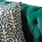 Homeroots Green Velvet U Shaped Three Piece Sofa and Chaise Sectional With Toss Pillows 643892 - alternate 9