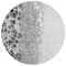 Homeroots 8' Gray Silver And Charcoal Round Abstract Washable Indoor Outdoor Area Rug 582520 - alternate 8