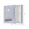 Homeroots 20" White Wood Floating Single Door Bathroom Vanity And Medicine Cabinet With Mirror 543589 - alternate 4