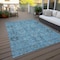 Homeroots 9' X 12' Sky Blue And Gray Oriental Washable Indoor Outdoor Area Rug 582066 - alternate 9