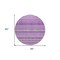 Homeroots 8' Purple Eggplant And Lilac Round Striped Washable Indoor Outdoor Area Rug 577795 - alternate 6