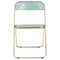 Leisuremod Lawrence Acrylic Folding Chair with Gold Metal Frame, Jade Green, 4PK LFG19G4 - alternate 10