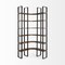 Homeroots 90" Black And Brown Iron and Wood Six Tier Bookcase 380588 - alternate 10