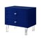 Homeroots 24" Navy Blue And Clear Wood And Acrylic End Table With Two Drawers 544102 - alternate 9